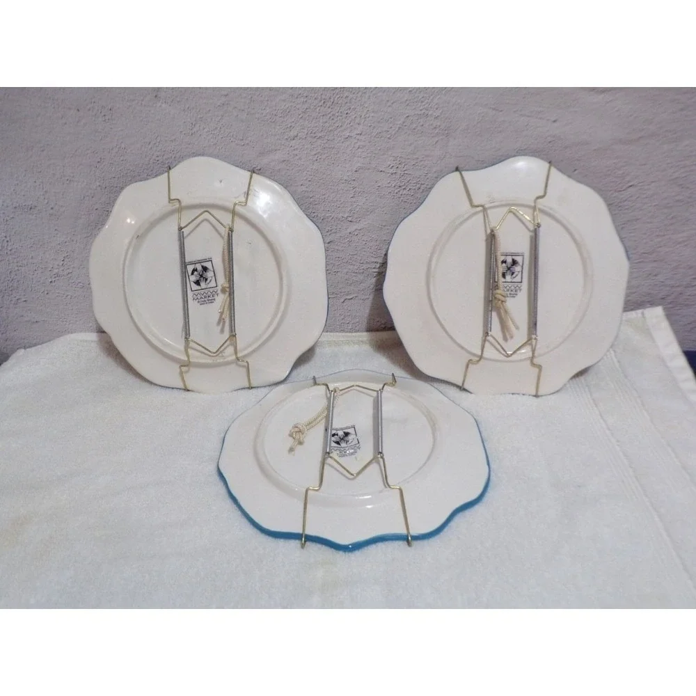 Market by Cindy Shamp Ceramic Rooster Hand Painted Plates‎ w/Hangers Set of 3